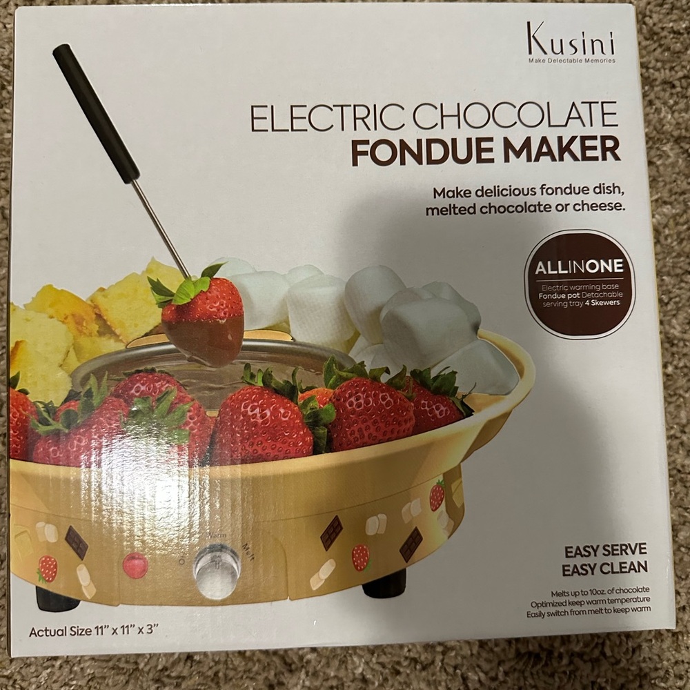 Electric Chocolate Fondue Maker - Cream